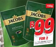 Jacobs Kronung Instant Coffee Doy Pack-2 x 150g