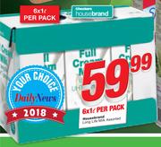 Housebrand Long Life Milk Assorted-6 x 1Ltr Per Pack