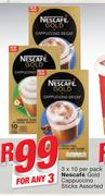 Nescafe Gold Cappuccino Sticks Assorted-3 x 10 Per Pack