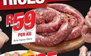 Bulk Karoo Wors-Per Kg