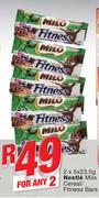Nestle Milo Cereal/Fitness Bars-2 x 5 x 23.5g