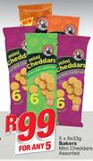 Bakers Mini Cheddars-5x6x33g