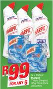 Harpic Thick Bleach 750ml/ Rimbock 35g-For Any 5