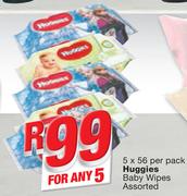 Huggies Baby Wipes-5x56 Per Pack