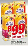 Bakers Good Morning Breakfast Biscuits-4x300g