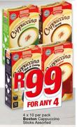 Boston Cappuccino Sticks-4x10 Per Pack