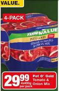 Pot O’ Gold Tomato & Onion Mix-4x400g Per Pack