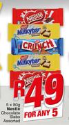 Nestle Chocolate Slabs-5x80g