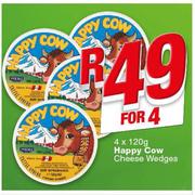 Happy Cow Cheese Wedges-4x120g