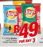 Simba Lay’s Potato Chips-3x2000g