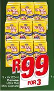 Danone Ultra Mel Mini Custard-3x6x125ml