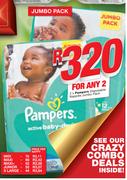 Pampers Disposable Nappies Jumbo Pack-For 2