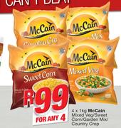 McCain Mixed Veg/Sweet Corn/Garden Mix/Country Crop-4x1kg