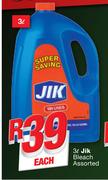 Jik Bleach-3Ltr Each