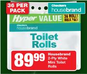 Housebrand 2-Ply White Mini Toilet Rolls 36-Per Pack