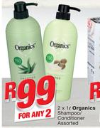 Organics Shampoo/Conditioner-2x1Ltr