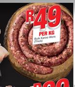 Bulk Karoo Wors (Thick)-Per kg