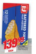 I & J Battered Hake Fillet Portions-1.8kg Each