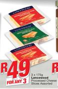 Lancewood Processed Cheese Slices-3x175g