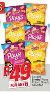 Simba Playz Potato Snack-6x80g