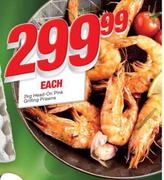 Head-On Pink Grilling Prawns-2Kg Each