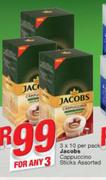 Jacobs Cappuccino Sticks-3x10's Per Pack