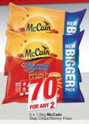 McCain Slap Chips/Skinny Fries-2X1.5Kg