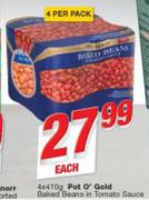 Pot O' Gold Baked Beans In Tomato Sauce-4X410g