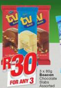 Beacon Chocolate Slabs-3X80g