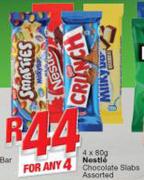 Nestle Chocolate Slabs-4X80g