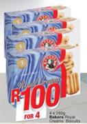 Bakers Royal Creams Biscuits-4X260g