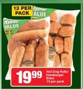 Hot Dog Rolls/Hamburger Buns-13's Per Pack