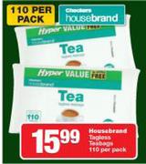 Housebrand Tagless Teabags-110's Per Pack