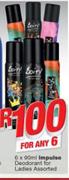 Impulse Deodorant For Ladies-6X90ml
