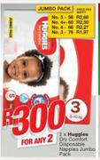 Huggies Dry Comfort Disposable Nappies Jumbo Pack-For 2