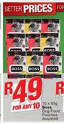 Boss Dog Food Pouches-10X85g