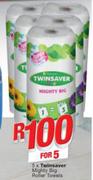 Twinsaver Mighty Bag Roller Towels-For 5
