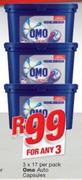 Omo Auto Capsules-3X17's Per Pack