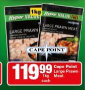 Cape Point Large Prawn Meat-1kg Each