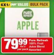 Pure Refresh 100% Fruit Juice Blend Assorted-6x1Ltr Per pack