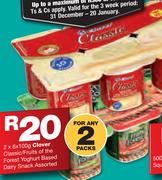 Clover Classic/Fruits Of The Forest Yoghurt Based Dairy Snack Assorted-2 x 6x100g