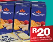 Fruitree 100% Fruit Juice Blend Assorted-6x200ml