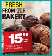 Freshly Baked Muffins-4 Per Pack