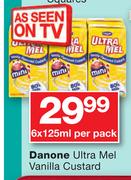 Danone Ultra Mel Vanilla Custard-6x125ml Per Pack