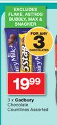 Cadbury Chocolate Countlines-For 3