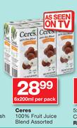 Ceres 100% Fruit Juice Blend-6x200ml Per Pack