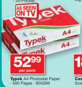 Typek A4 Photostat Paper 80GSM-500 Pages Per Pack