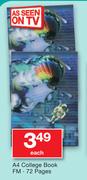 A4 College Book FM-72 Pages Each