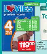 Lovies Premium Nappies Value Pack-Per Pack