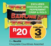 Nestle Chocolate Countlines Assorted(Excluding Chocolate log, Peppermint Crisp & Rolo)-For Any 3